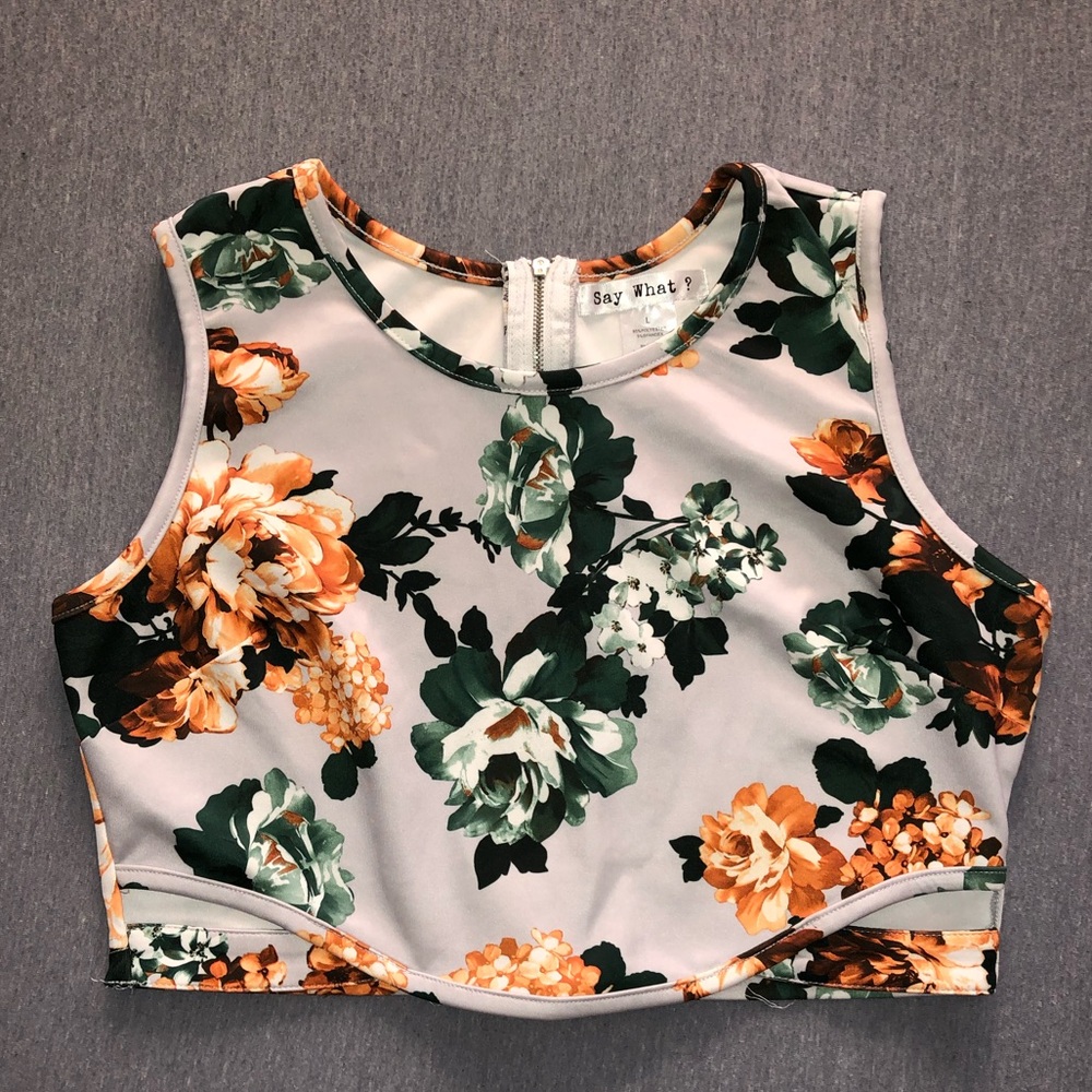 Floral Print Crop Top